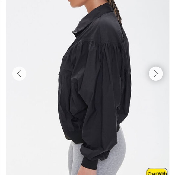 Forever21 Contrast-Trim Shirred Anorak - Picture 2 of 7